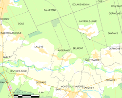 Map commune FR insee code 39026